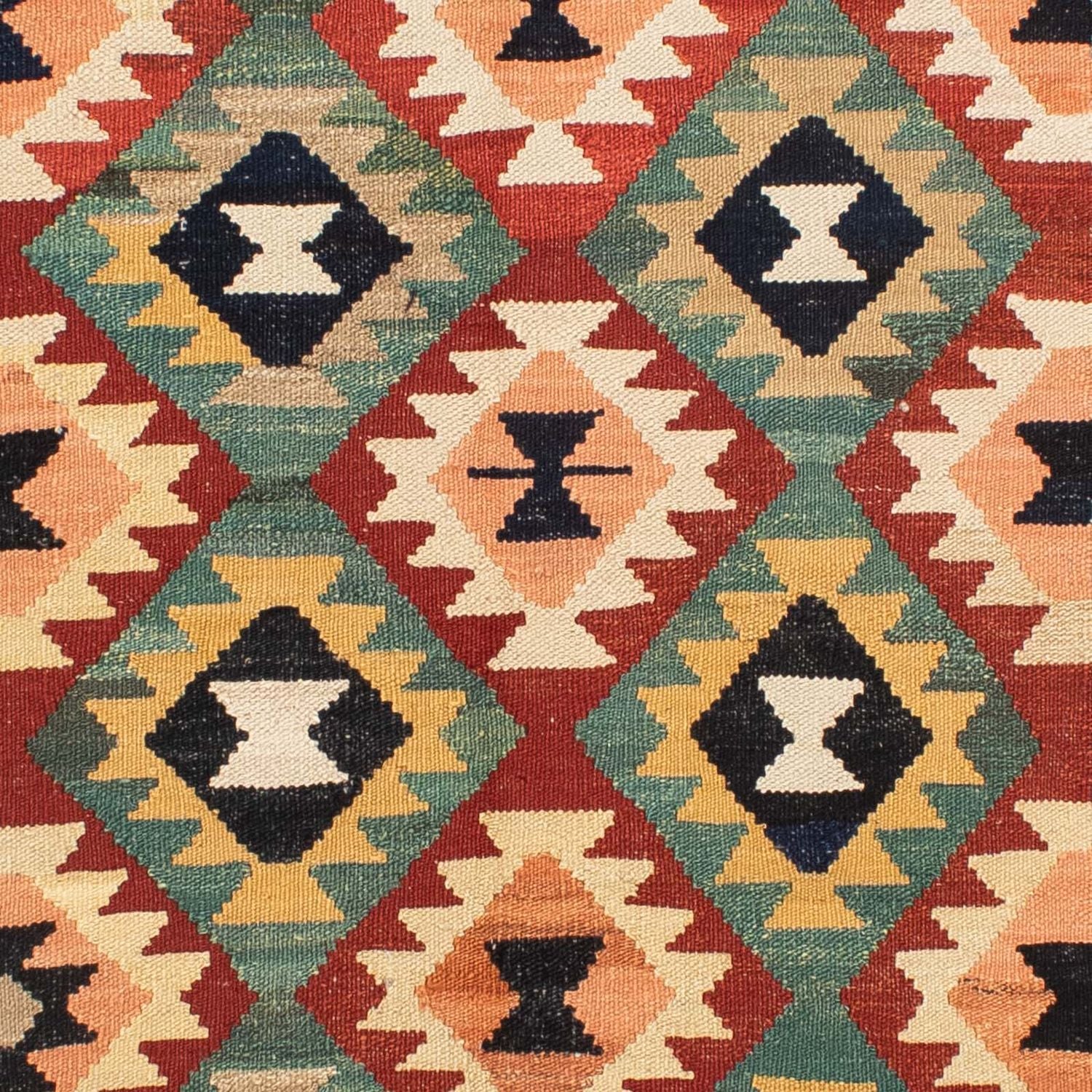 Kelim Carpet - Splash - 189 x 152 cm - flerfarvet