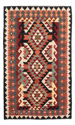 Kelim Carpet - Splash - 207 x 132 cm - flerfarvet