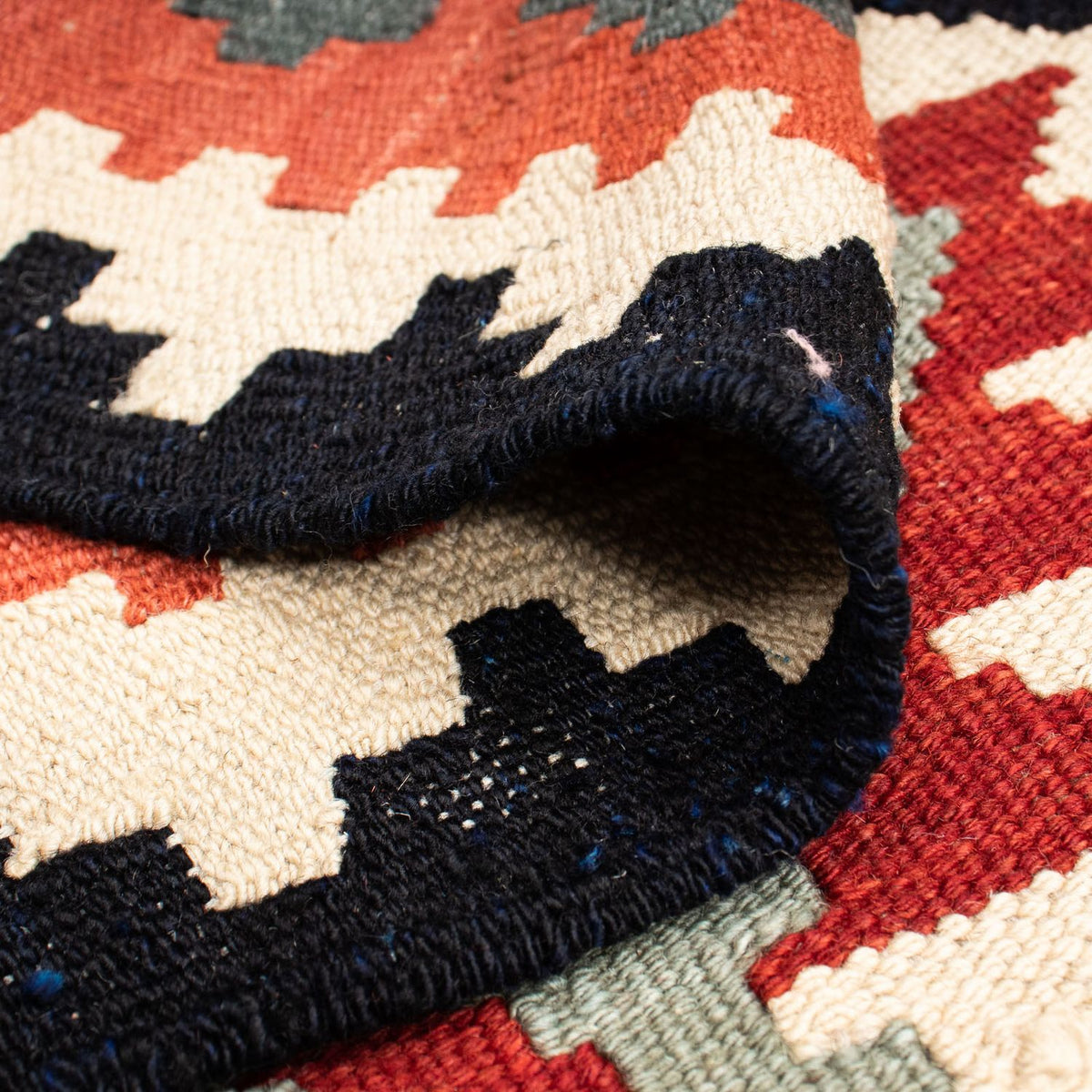 Kelim Carpet - Splash - 207 x 132 cm - flerfarvet