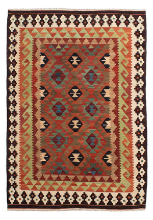 Kelim Carpet - Splash - 211 x 154 cm - flerfarvet