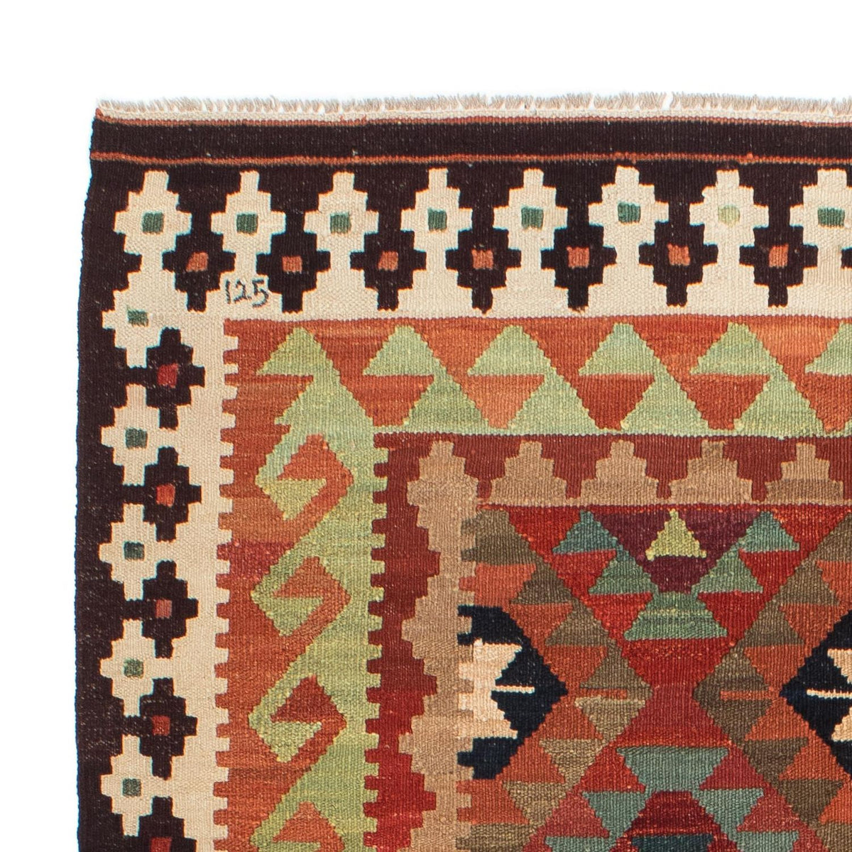 Kelim Carpet - Splash - 211 x 154 cm - flerfarvet