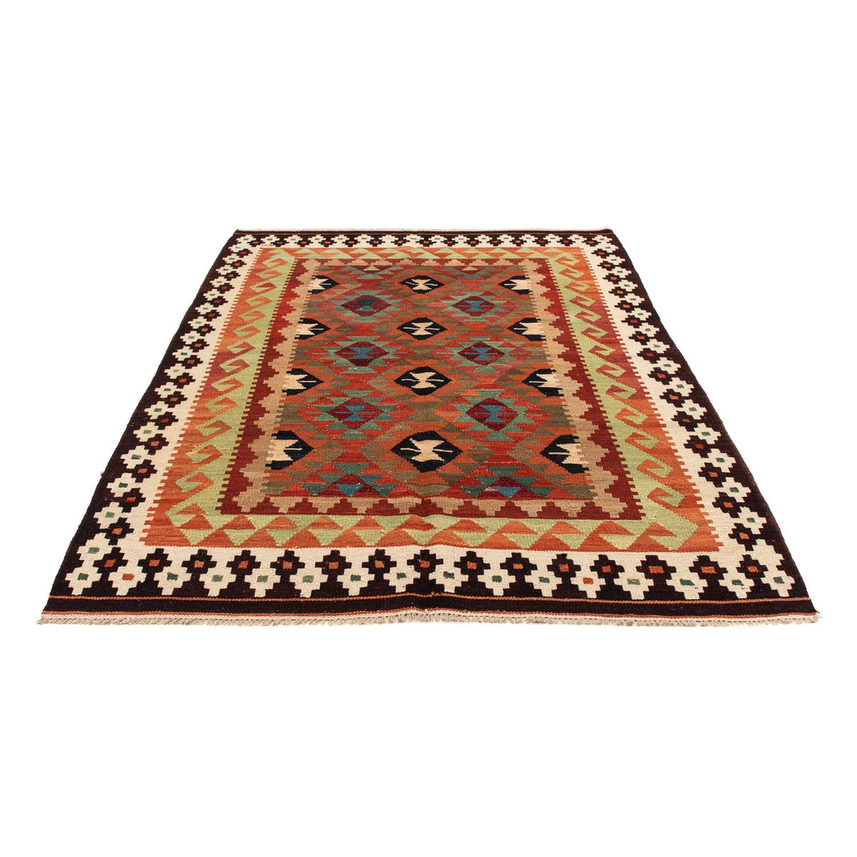 Kelim Carpet - Splash - 211 x 154 cm - flerfarvet