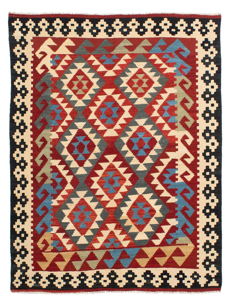 Kelim Carpet - Splash - 199 x 163 cm - flerfarvet