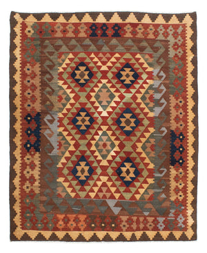 Kelim Carpet - Splash - 193 x 158 cm - flerfarvet