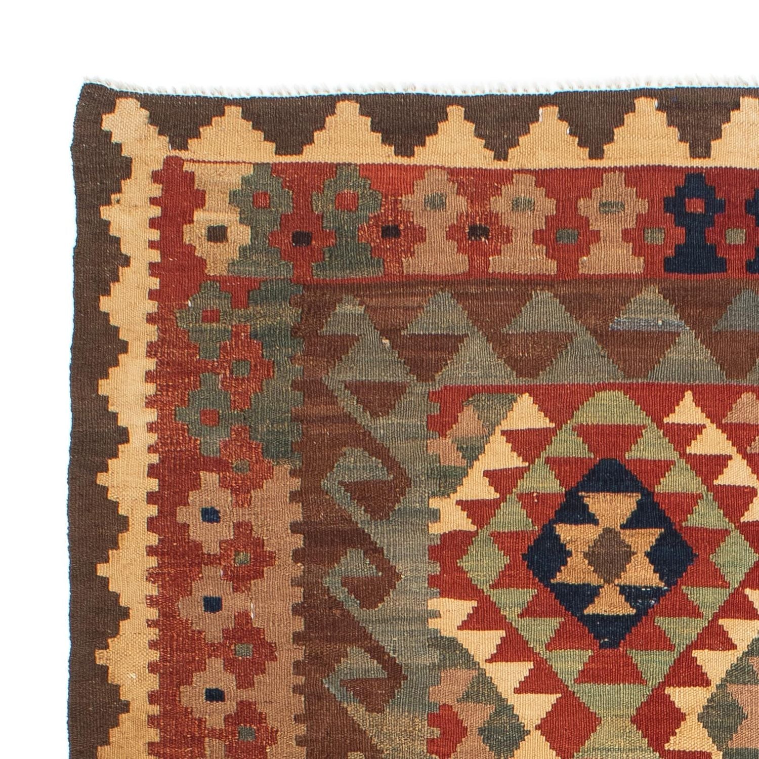 Kelim Carpet - Splash - 193 x 158 cm - flerfarvet