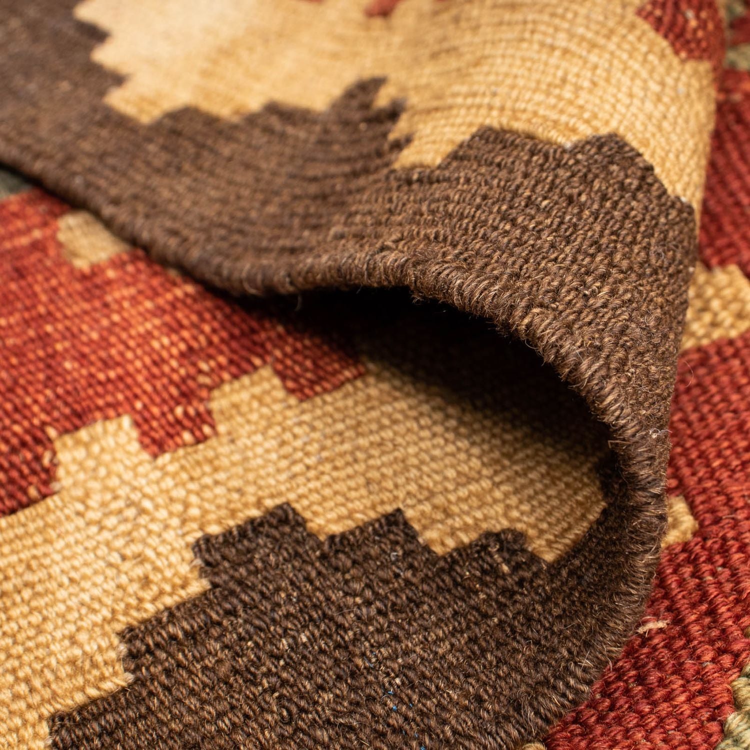 Kelim Carpet - Splash - 193 x 158 cm - flerfarvet
