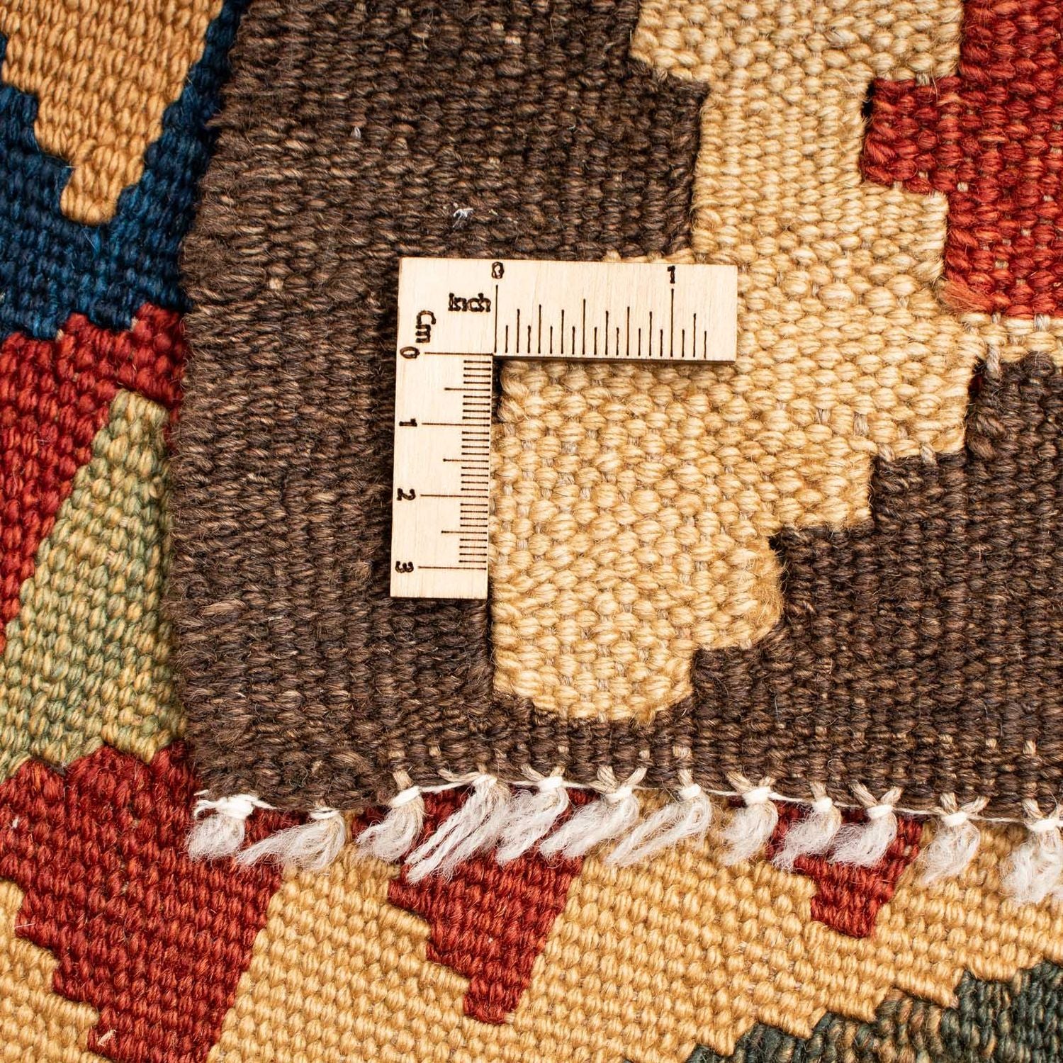 Kelim Carpet - Splash - 193 x 158 cm - flerfarvet