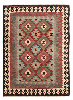 Kelim Carpet - Splash - 207 x 150 cm - flerfarvet