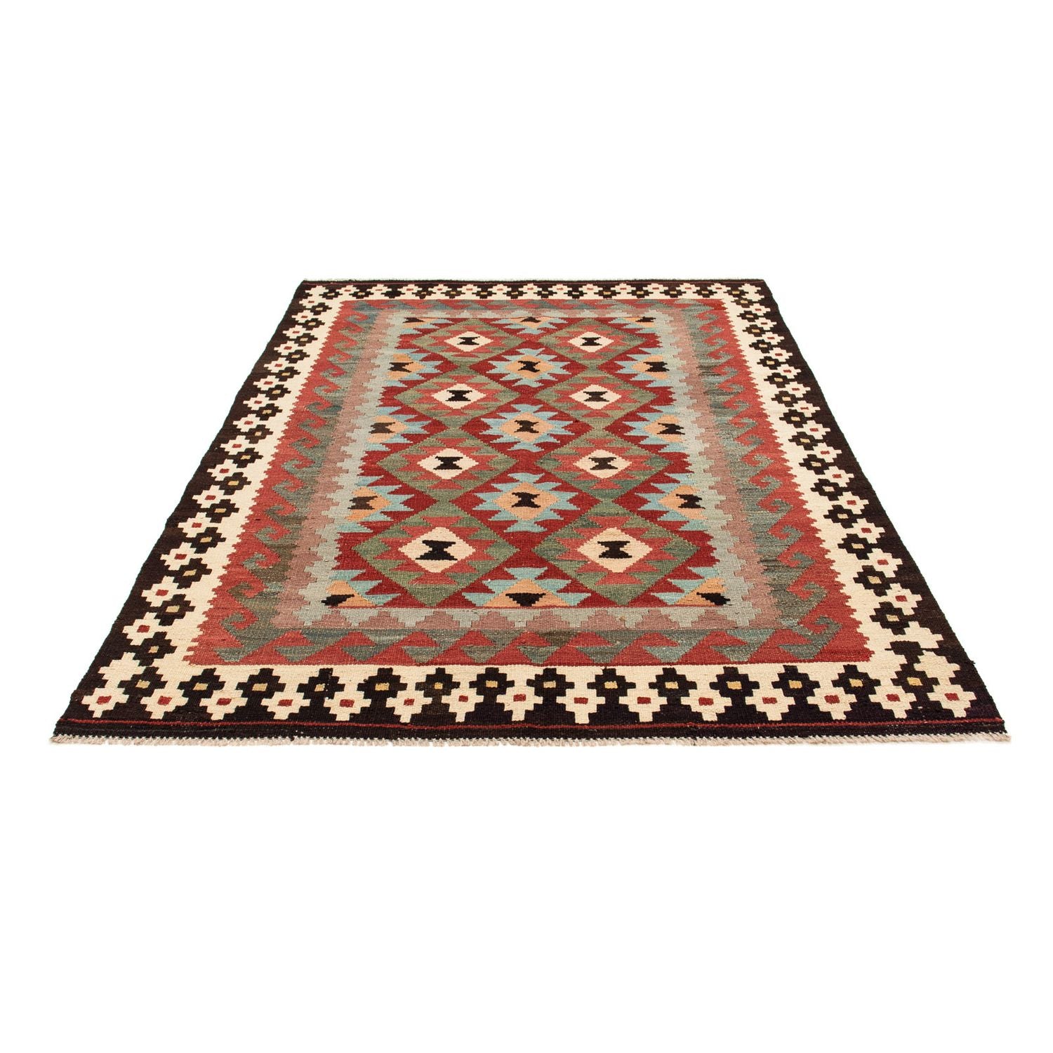 Kelim Carpet - Splash - 207 x 150 cm - flerfarvet