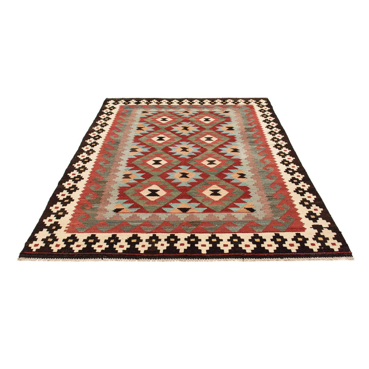 Kelim Carpet - Splash - 207 x 150 cm - flerfarvet