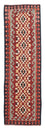 Løber Kelim Carpet - Splash - 285 x 87 cm - lysrød