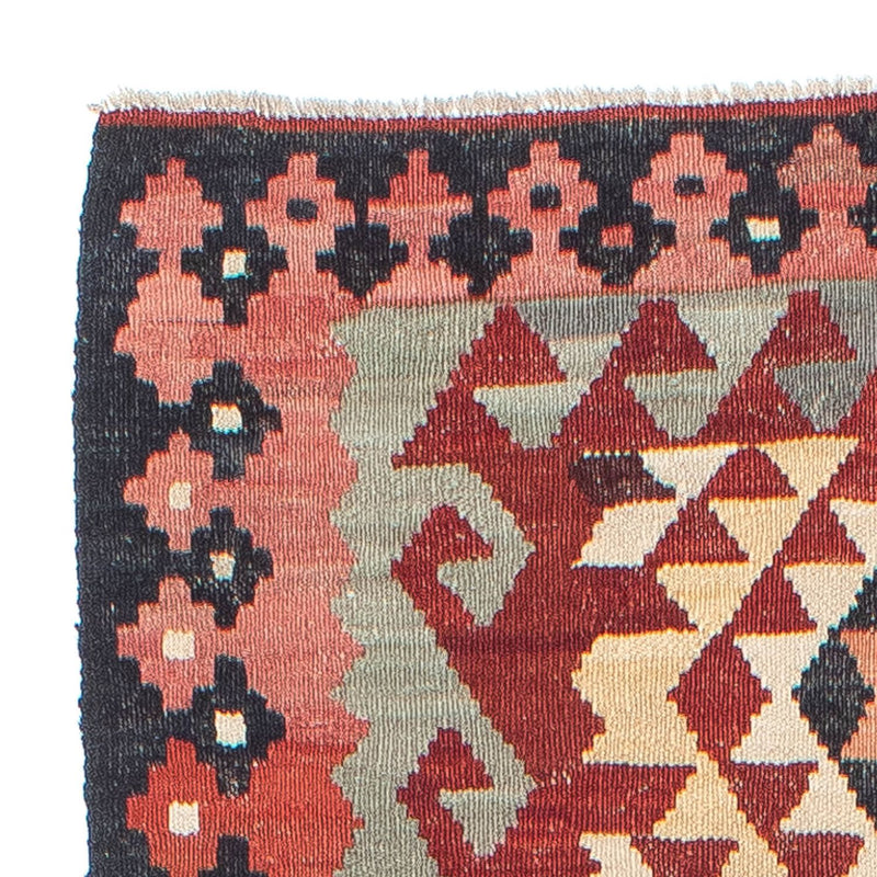 Løber Kelim Carpet - Splash - 285 x 87 cm - lysrød