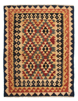Kelim Carpet - Splash - 200 x 146 cm - flerfarvet