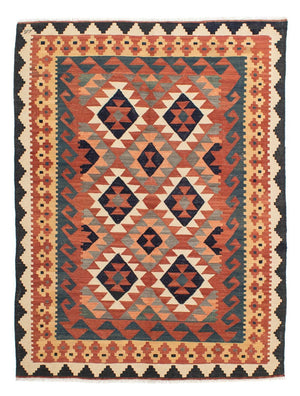 Kelim Carpet - Splash - 205 x 158 cm - flerfarvet