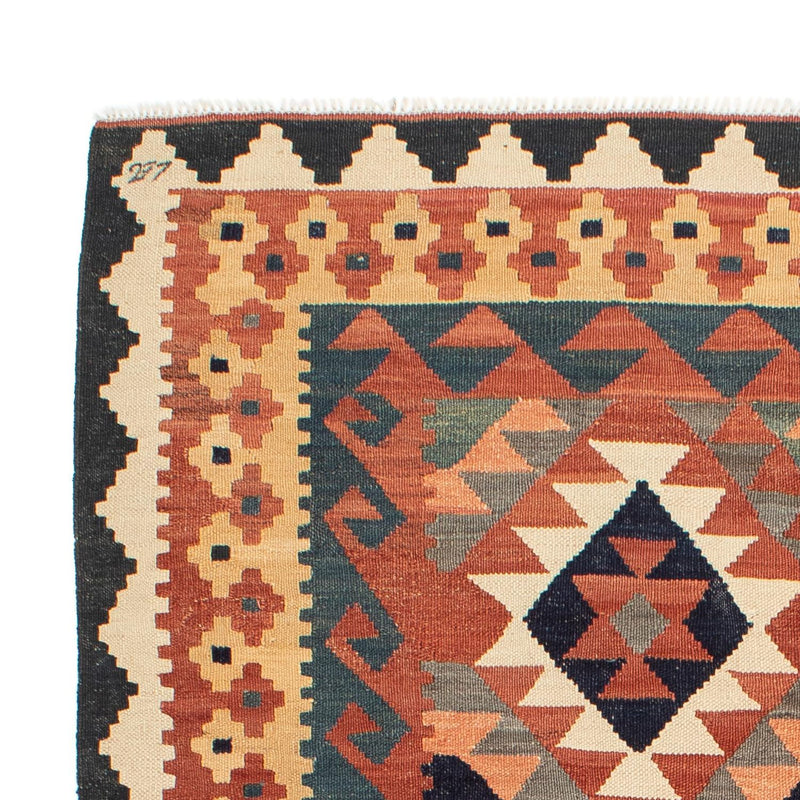 Kelim Carpet - Splash - 205 x 158 cm - flerfarvet