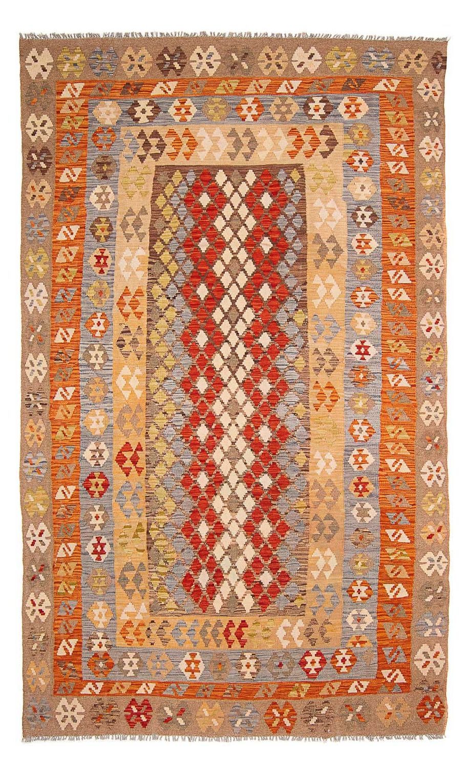 Kelim Carpet - Splash - 309 x 200 cm - flerfarvet