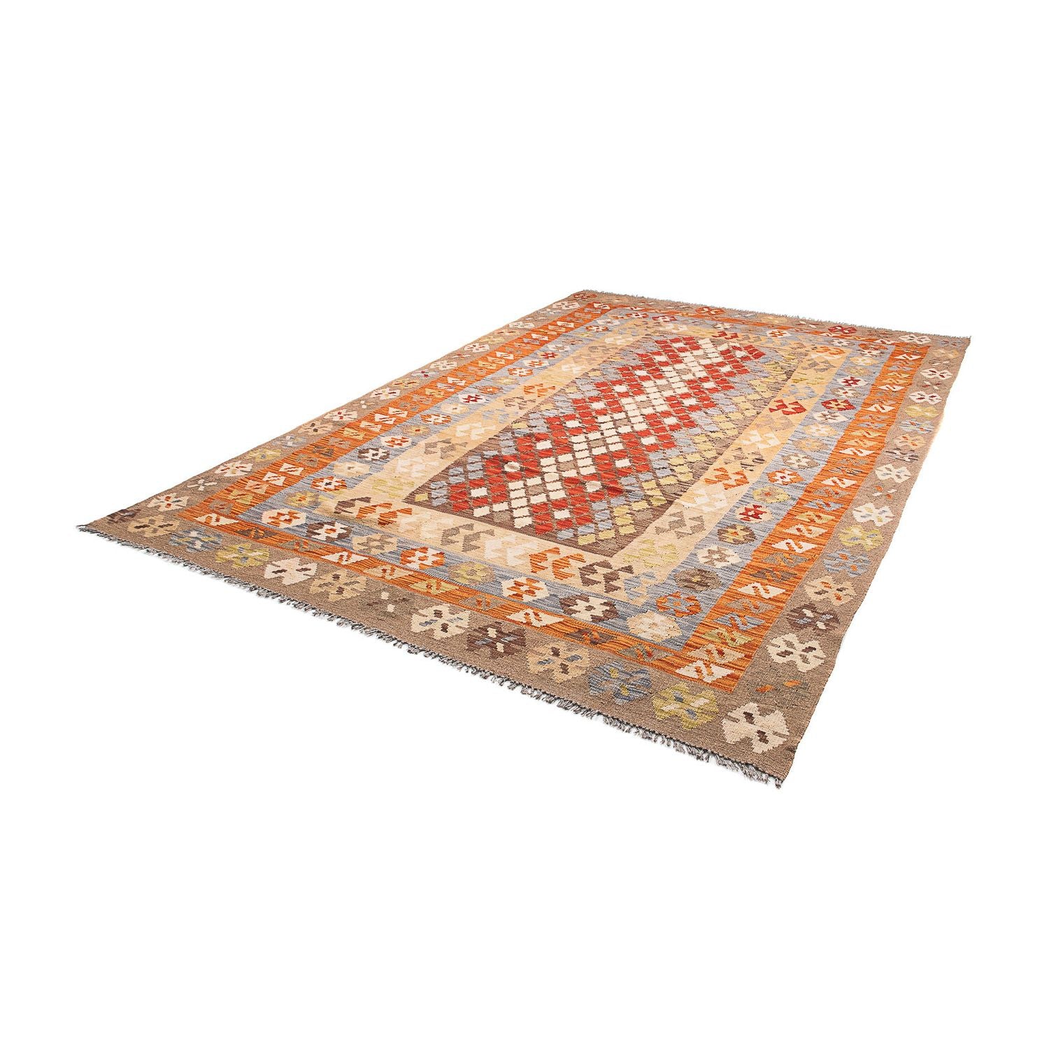 Kelim Carpet - Splash - 309 x 200 cm - flerfarvet