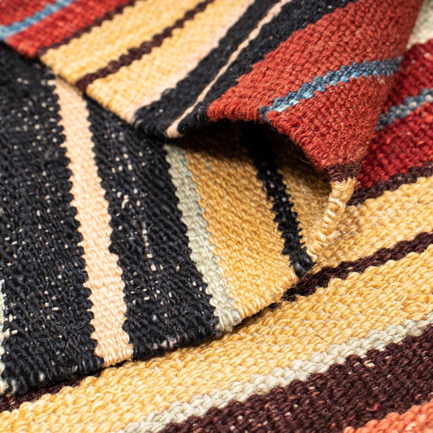 Kelim Carpet - Splash - 190 x 147 cm - flerfarvet