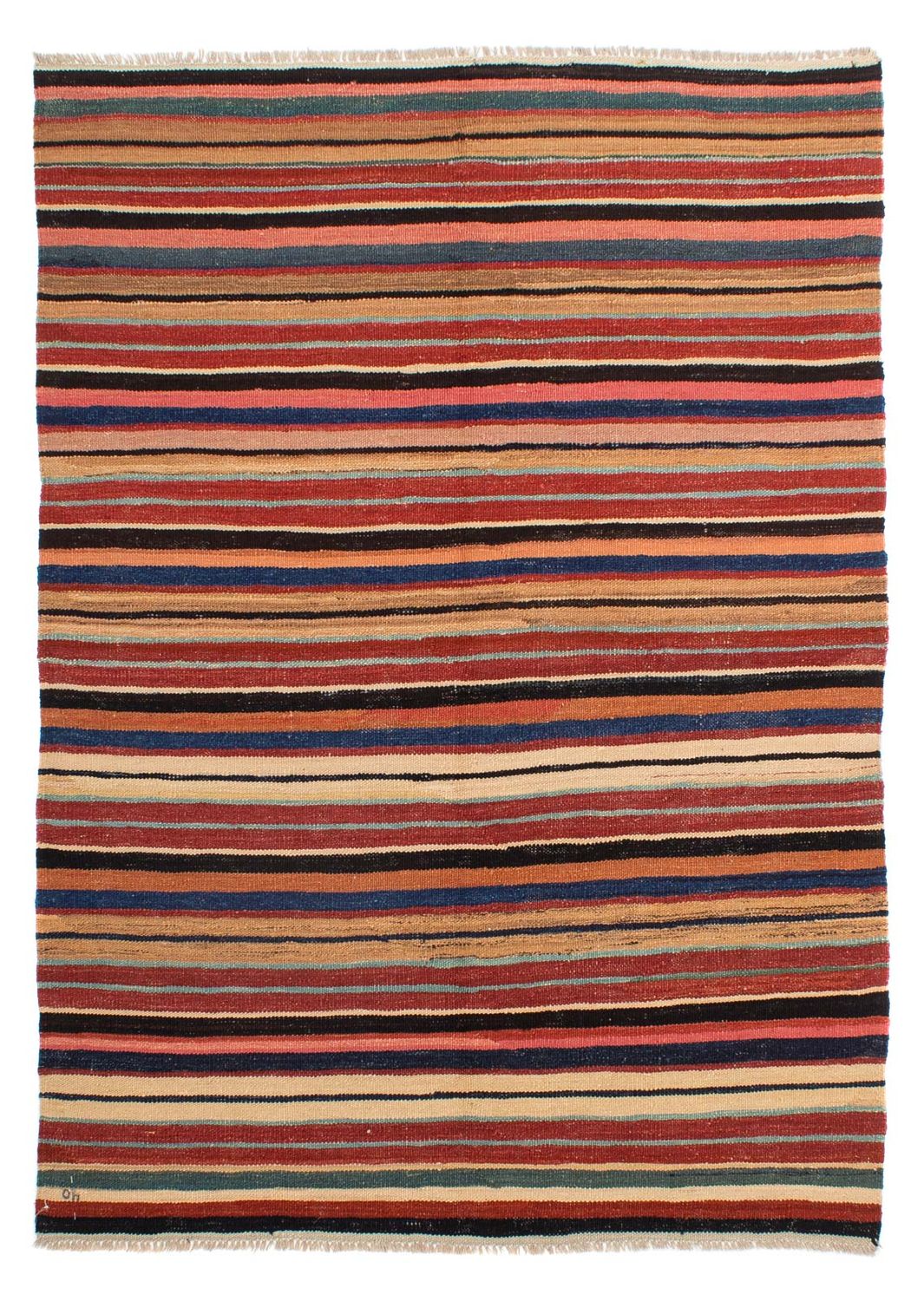 Kelim Carpet - Splash - 204 x 145 cm - flerfarvet