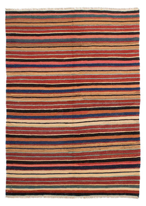 Kelim Carpet - Splash - 204 x 145 cm - flerfarvet