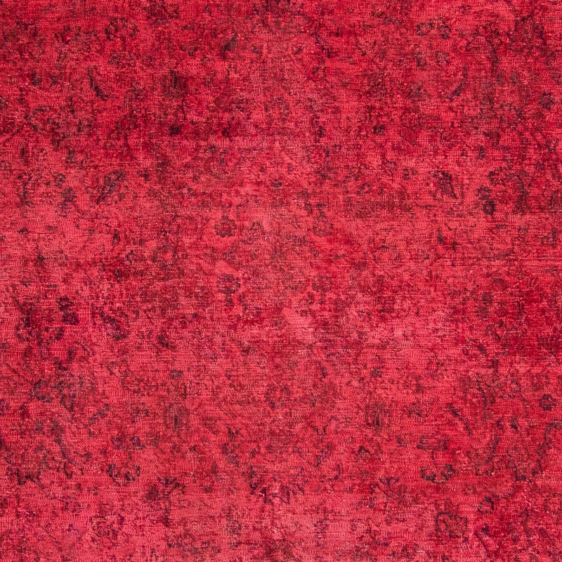 Vintage tæppe - 344 x 259 cm - mørkerød
