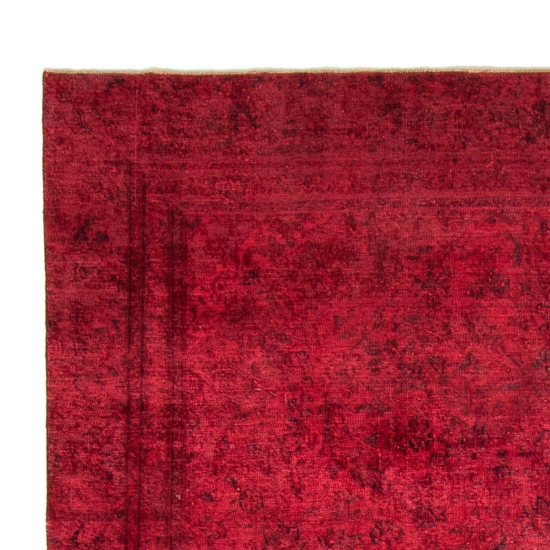 Vintage tæppe - 344 x 259 cm - mørkerød