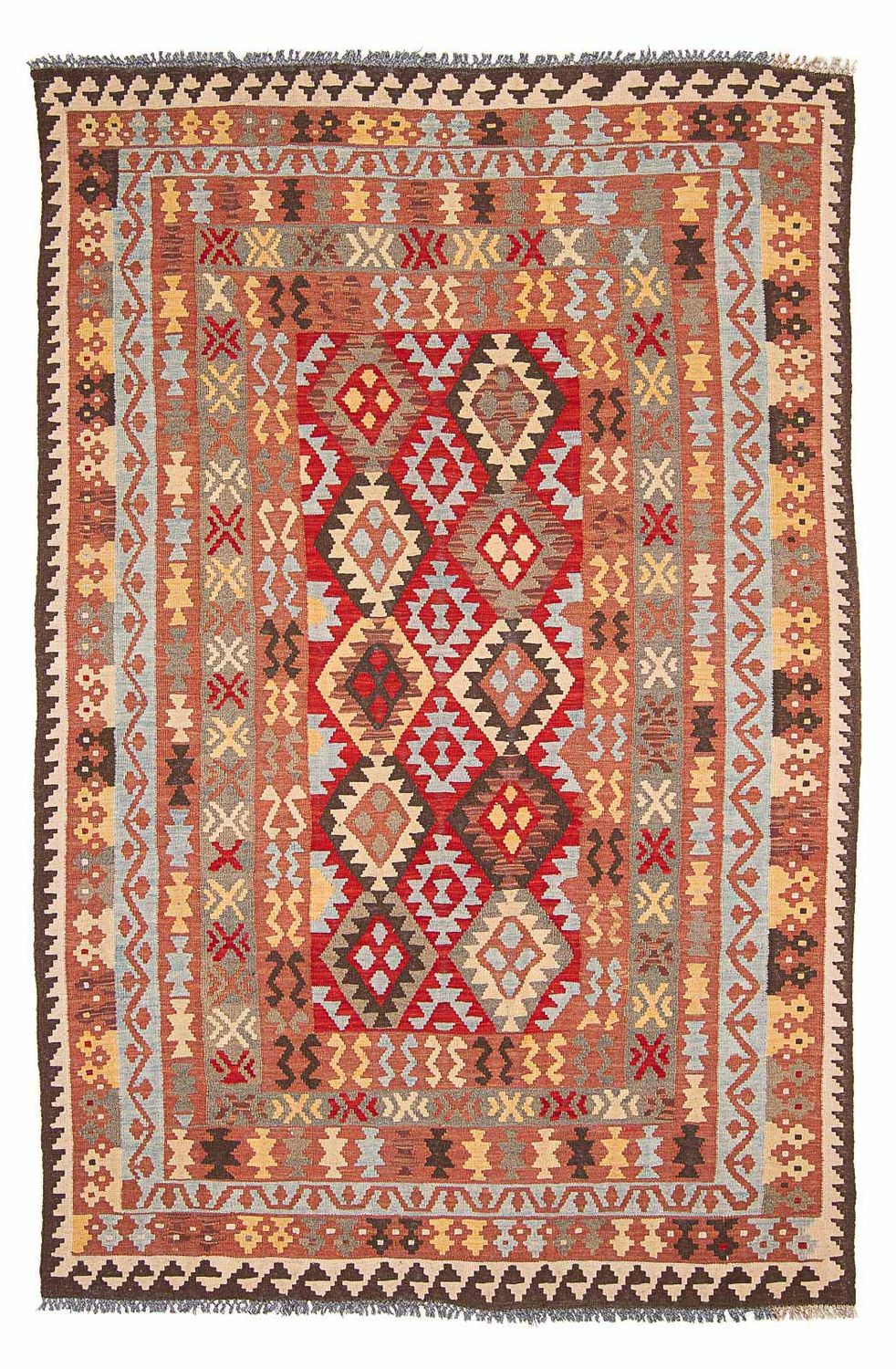 Kelim Carpet - Splash - 292 x 193 cm - flerfarvet