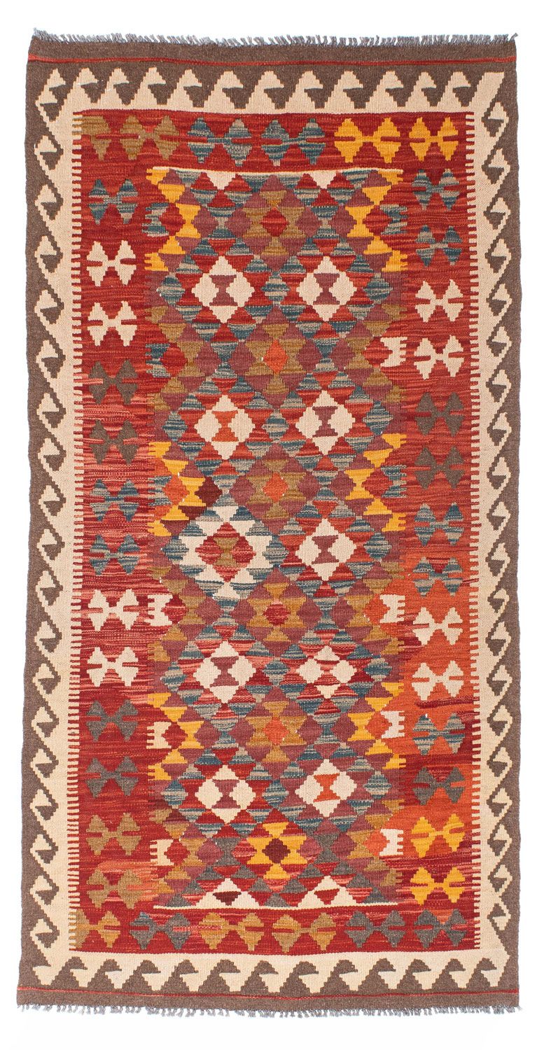 Løber Kelim-tæppe - orientalsk - 195 x 98 cm - rød