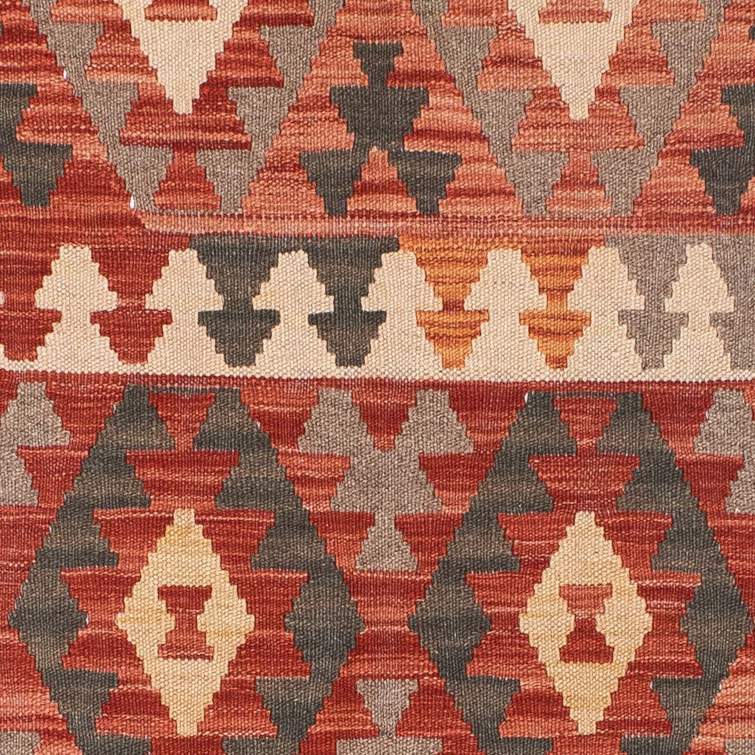 Kelim-tæppe - orientalsk - 194 x 147 cm - lysrød
