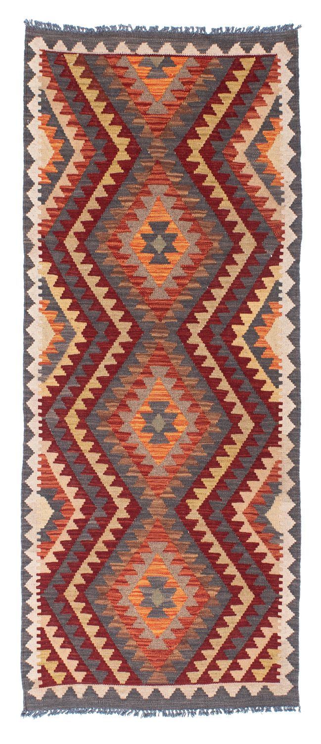 Løber Kelim-tæppe - orientalsk - 191 x 80 cm - grå