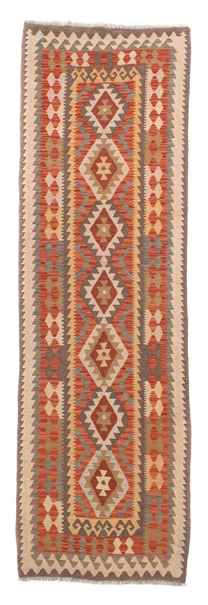 Løber Kelim Carpet - Splash - 310 x 97 cm - rust