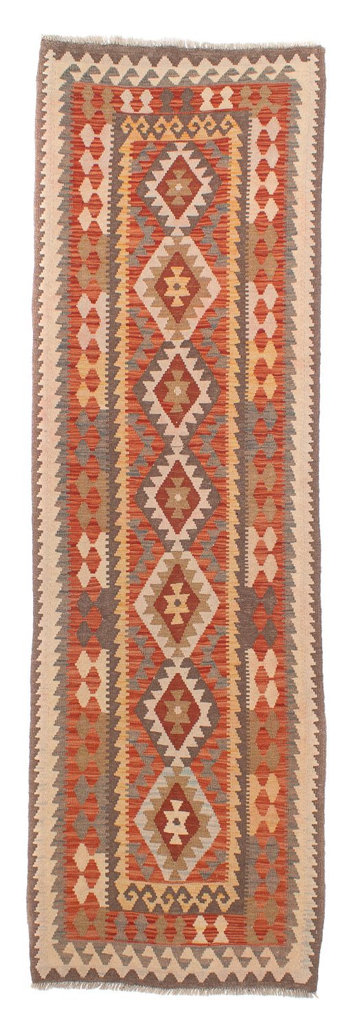 Løber Kelim Carpet - Splash - 310 x 97 cm - rust