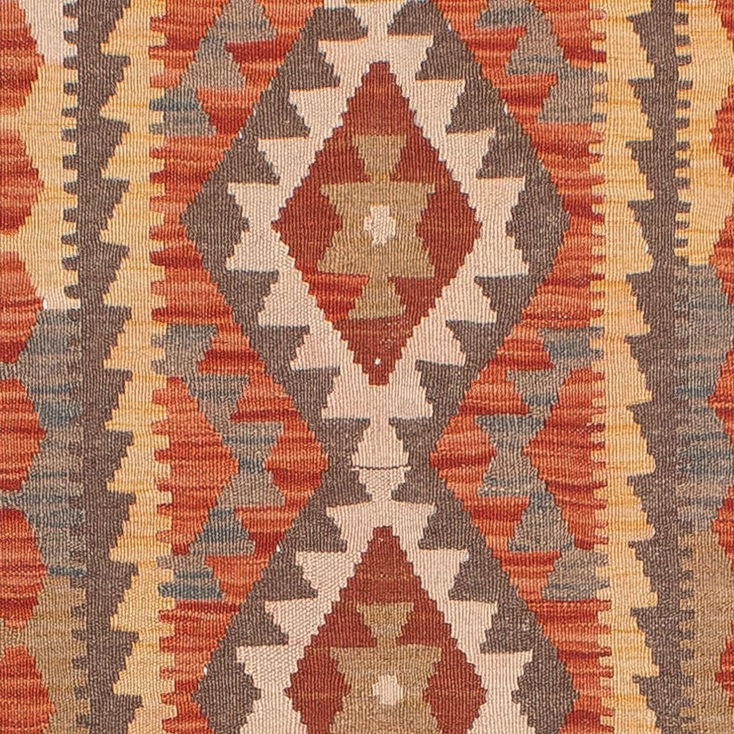 Løber Kelim Carpet - Splash - 310 x 97 cm - rust