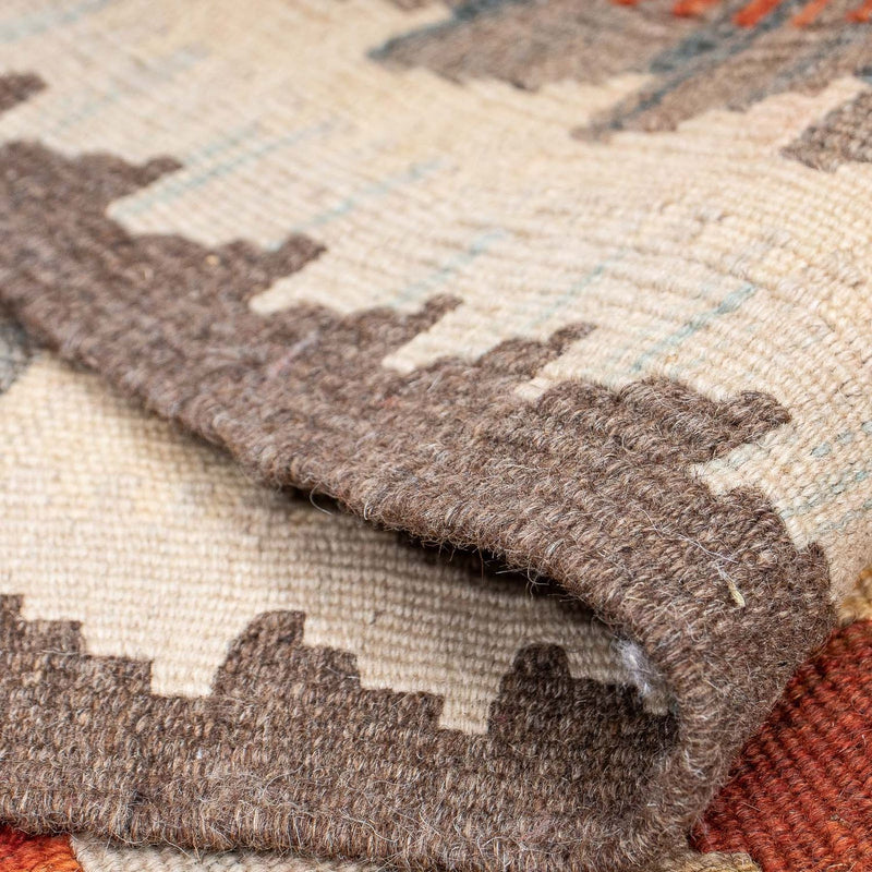 Løber Kelim Carpet - Splash - 310 x 97 cm - rust
