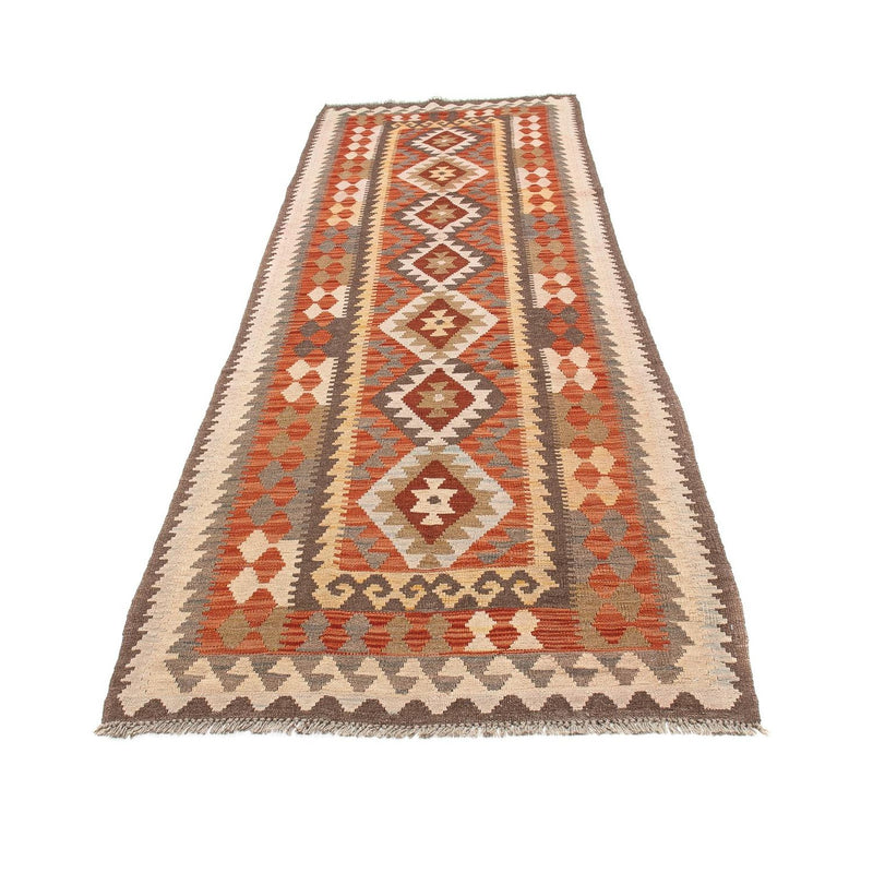 Løber Kelim Carpet - Splash - 310 x 97 cm - rust