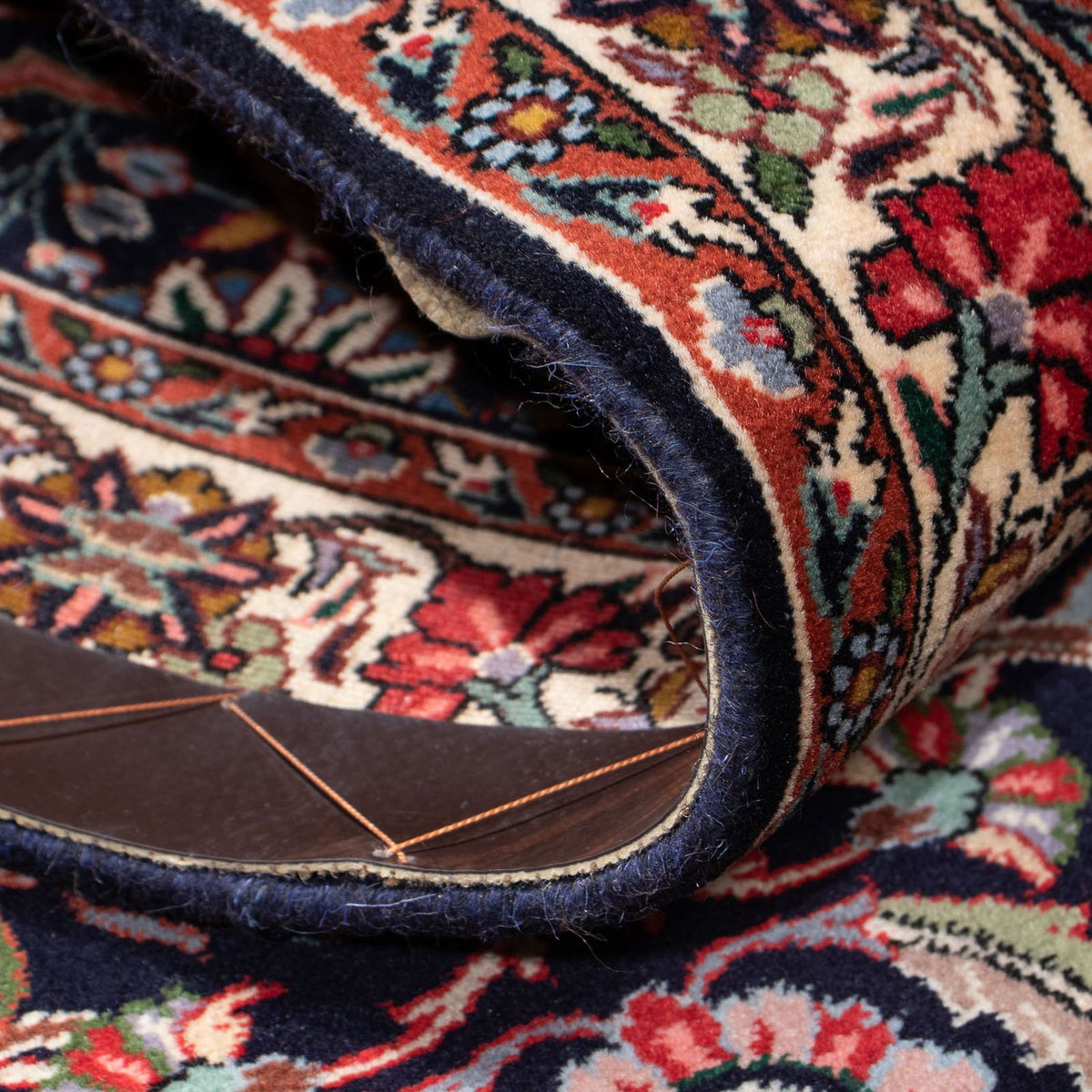 Løber Persisk tæppe - Bijar - 210 x 74 cm - mørkeblå