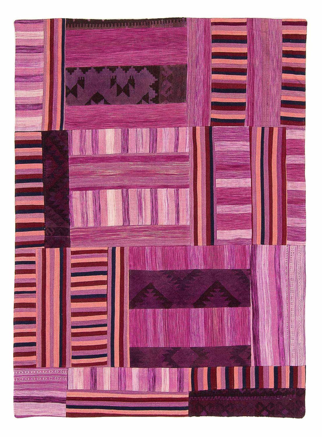 Patchwork-tæppe - 298 x 155 cm - lilla