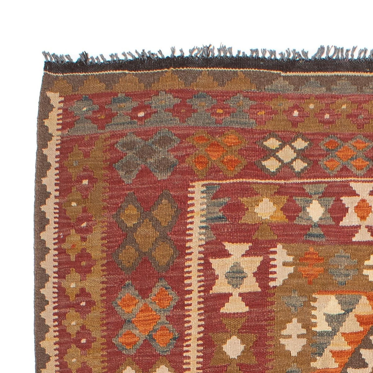 Kelim Carpet - Splash - 201 x 153 cm - flerfarvet