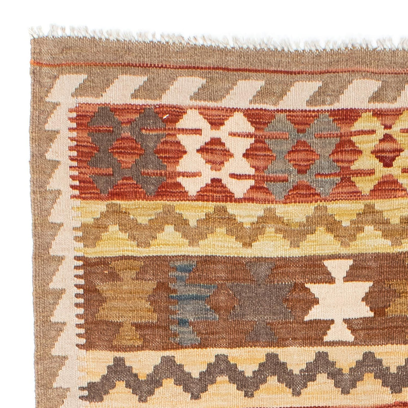 Løber Kelim-tæppe - orientalsk - 200 x 92 cm - lys brun