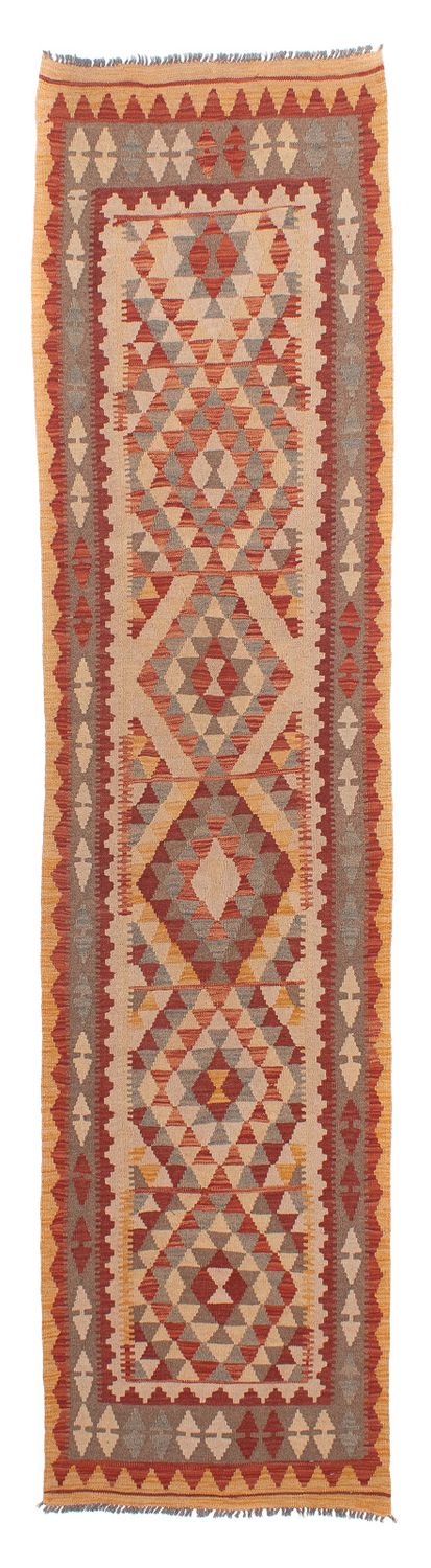 Løber Kelim Carpet - Splash - 312 x 80 cm - flerfarvet