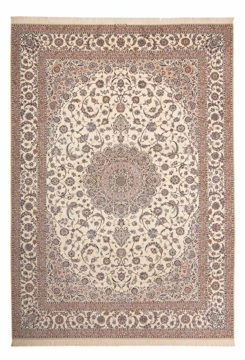 Persisk tæppe - Nain - Premium - 440 x 304 cm - brun