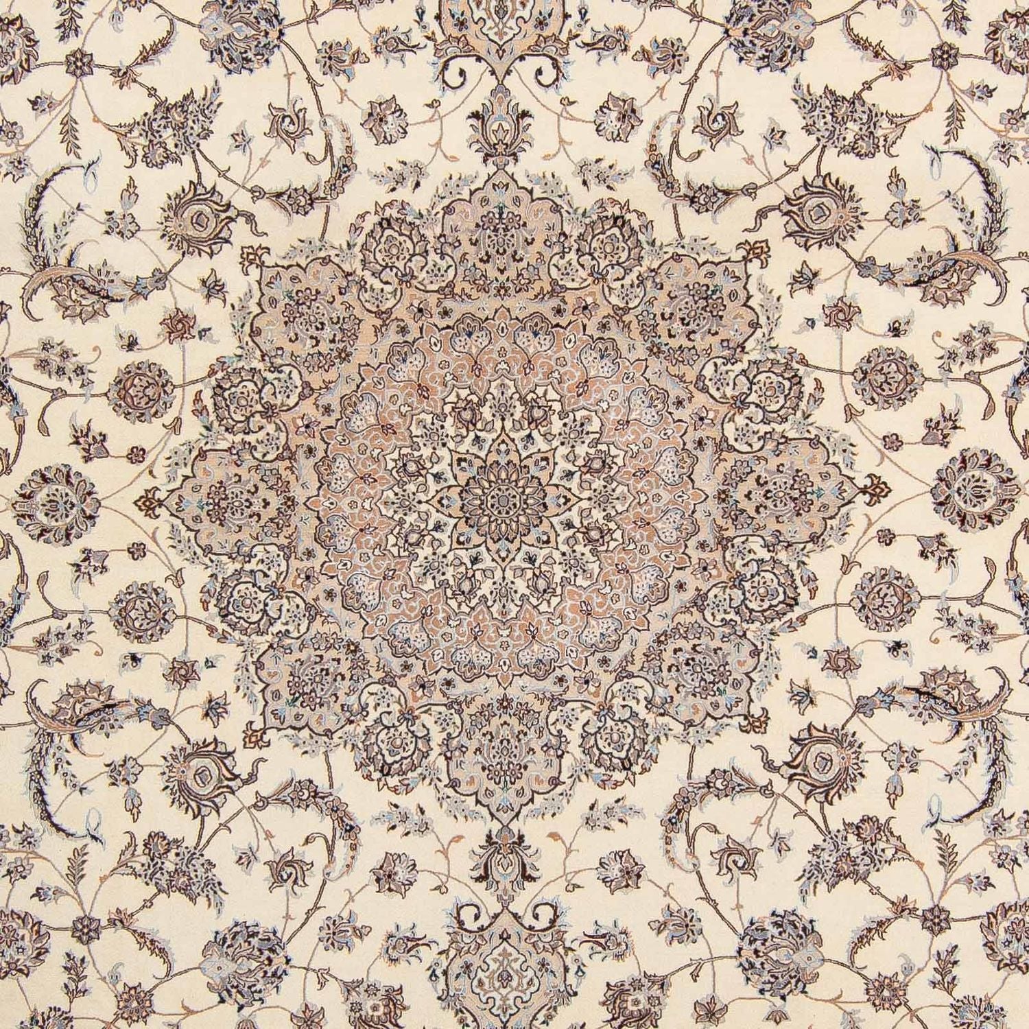 Persisk tæppe - Nain - Premium - 440 x 304 cm - brun