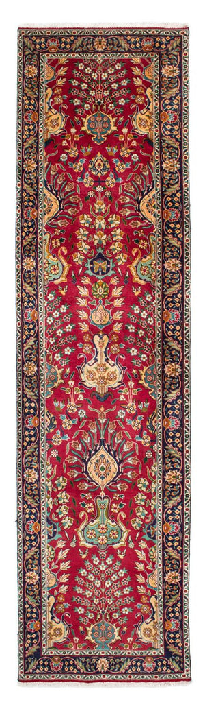 Løber Persisk tæppe - Tabriz - 400 x 105 cm - rød