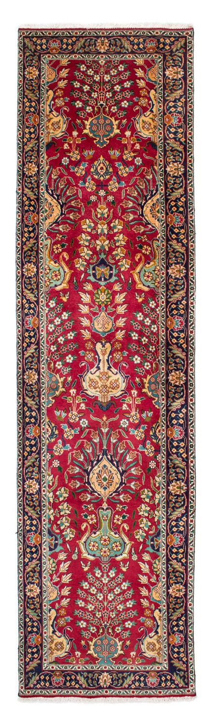 Løber Persisk tæppe - Tabriz - 400 x 105 cm - rød