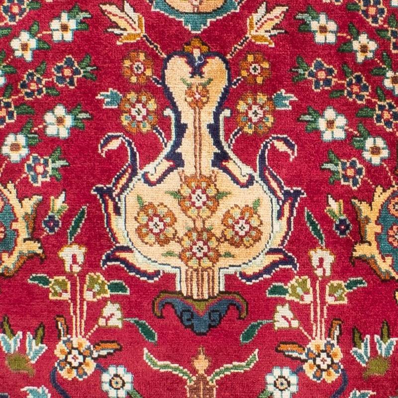 Løber Persisk tæppe - Tabriz - 400 x 105 cm - rød