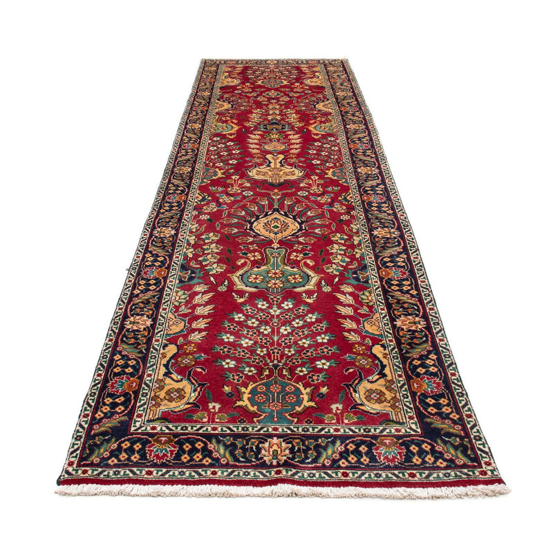 Løber Persisk tæppe - Tabriz - 400 x 105 cm - rød