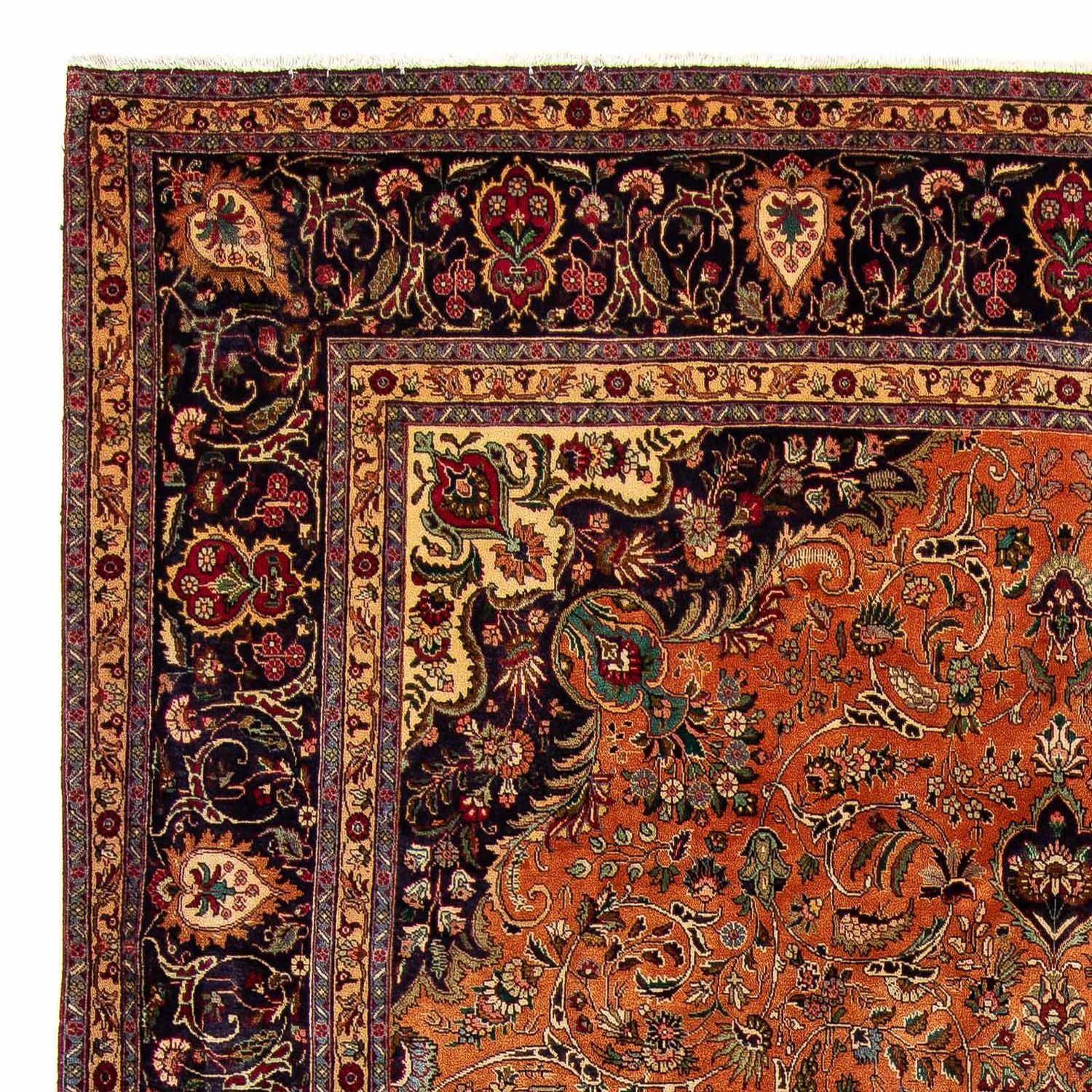 Persisk tæppe - Tabriz - 405 x 308 cm - rust