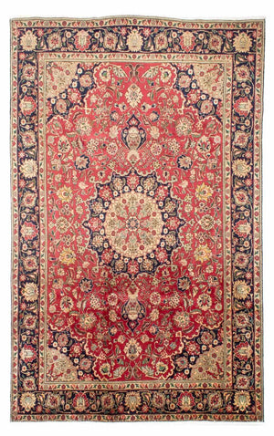 Persisk tæppe - Tabriz - 310 x 200 cm - lysrød