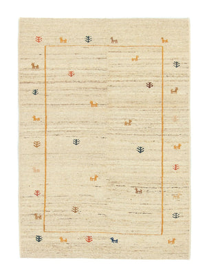 Gabbeh-tæppe - Persisk - 143 x 97 cm - beige