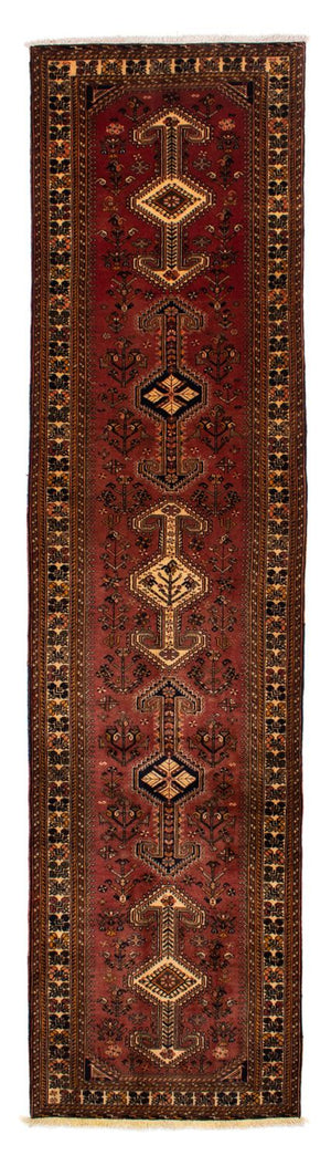 Løber Persisk tæppe - Nomadisk - 394 x 93 cm - brun